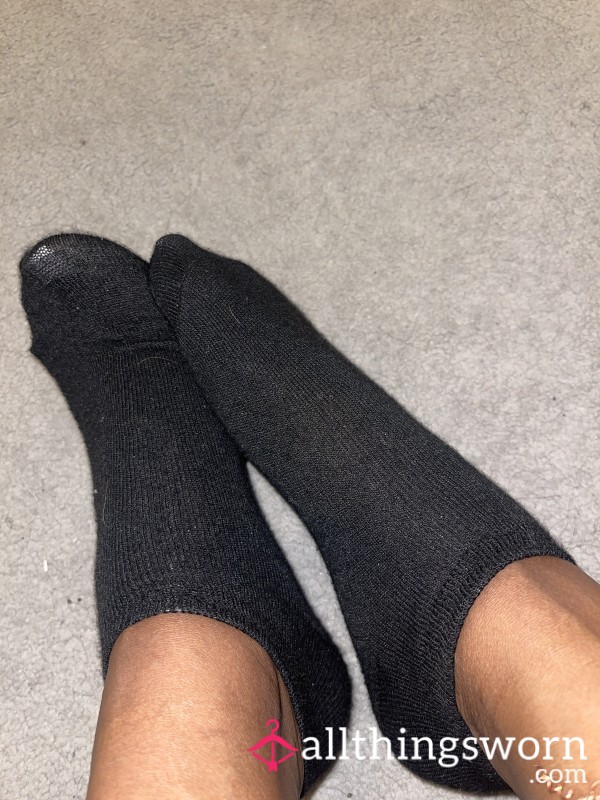 Sweaty Black Ankle Socks