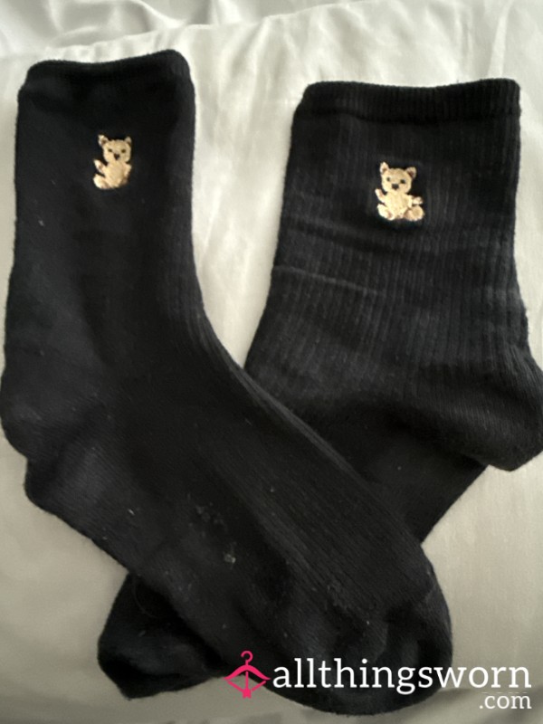 Sweaty Black Ankle Socks