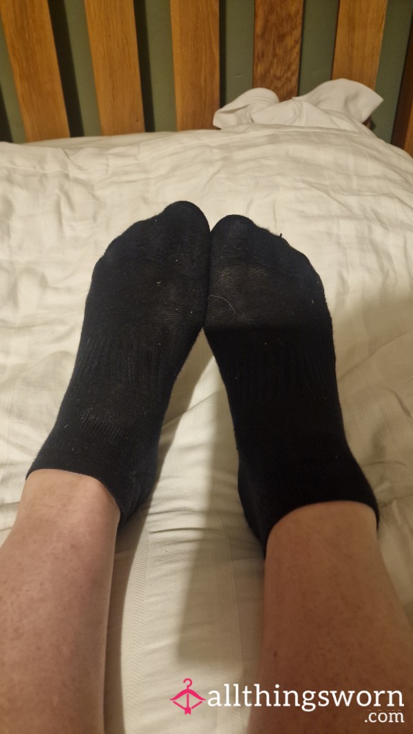 Sweaty Black Ankle Socks
