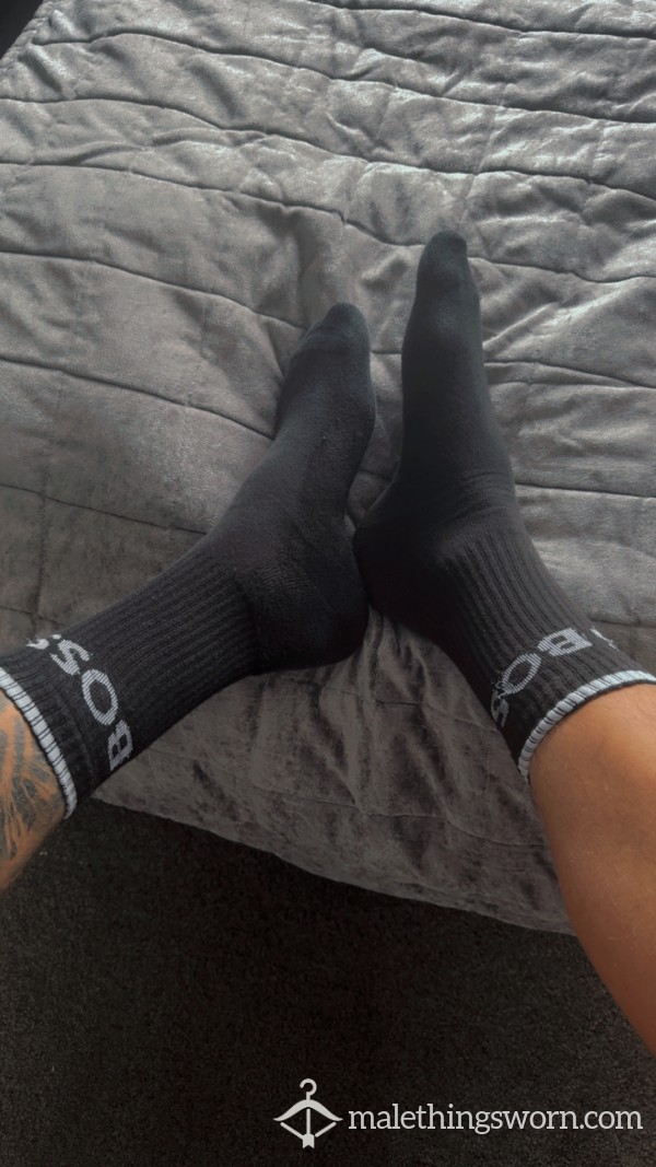 Sweaty Black Boss Socks