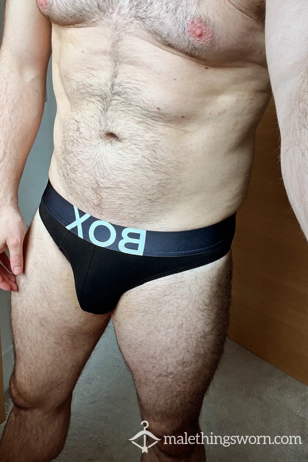 Sweaty Black BOX Briefs