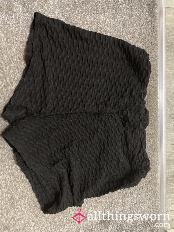 Sweaty Black Gym Shorts