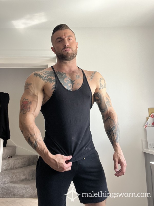 Sweaty Black Gym Vest