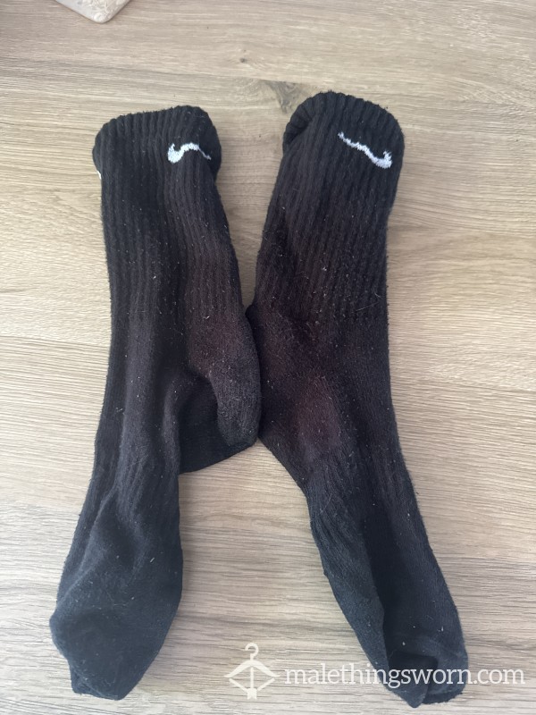 Sweaty Black Nike Socks