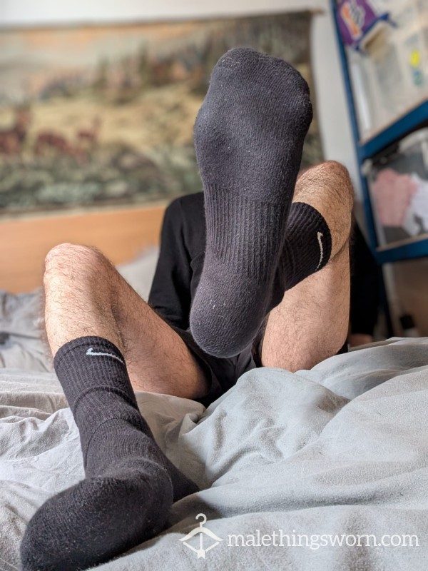 Sweaty Black Nike Socks