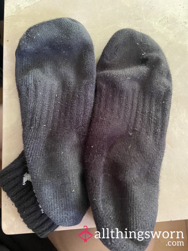 Sweaty Black Nike Socks
