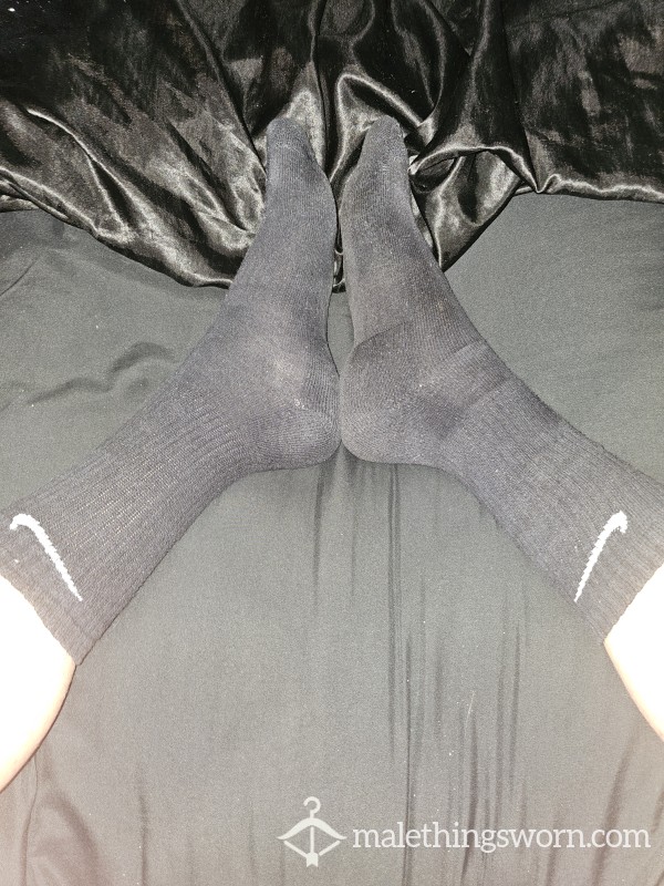 Sweaty Black Nike Socks