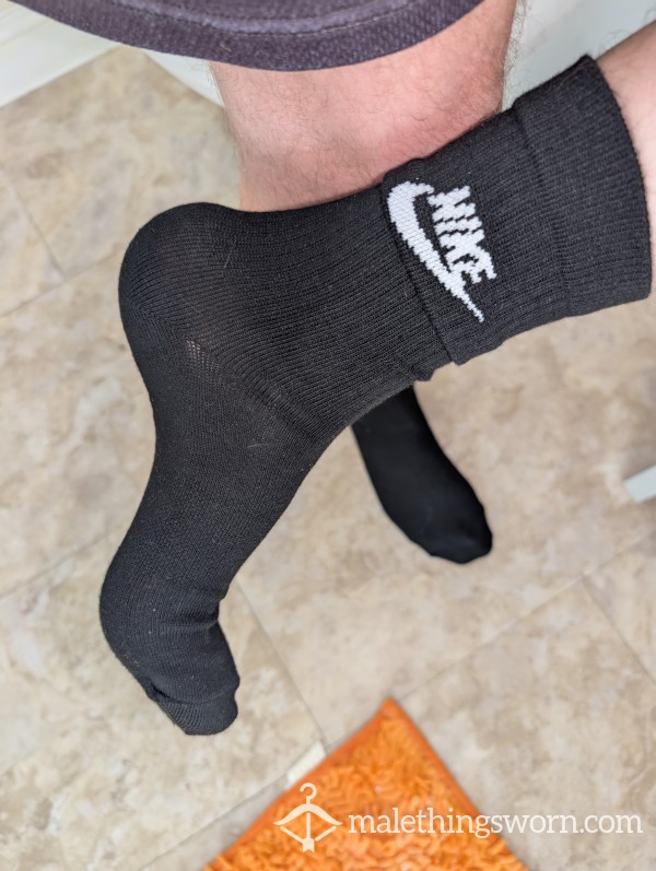 SWEATY Black Nike Training Socks