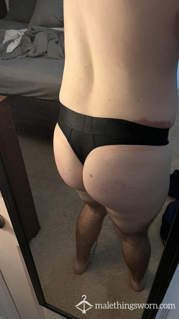 Sweaty Black Thong