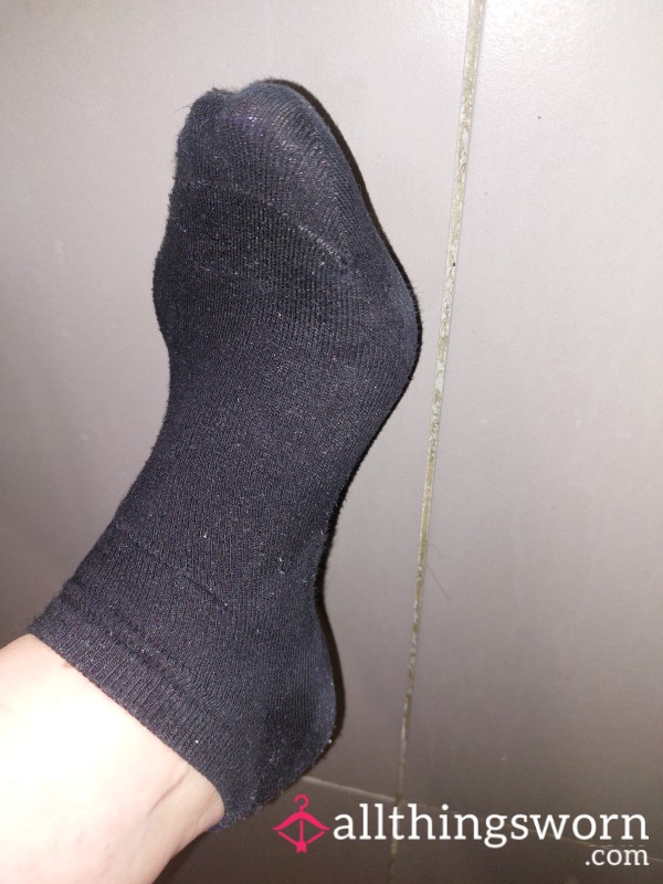 Sweaty Black Trainer Socks