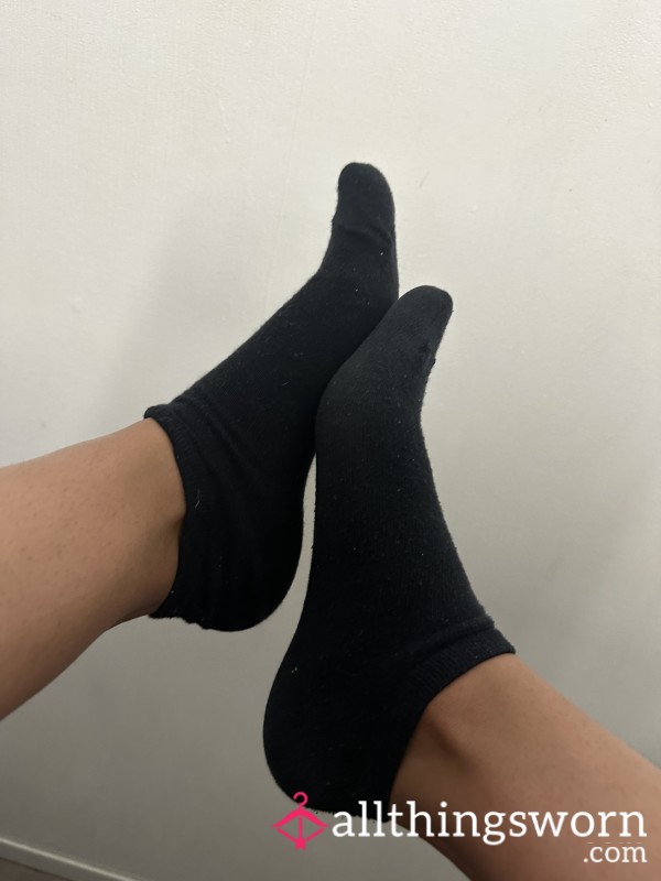 Sweaty Black Trainer Socks
