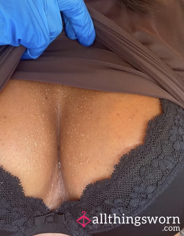 Sweaty Black Work Bra- Day 4 Worn