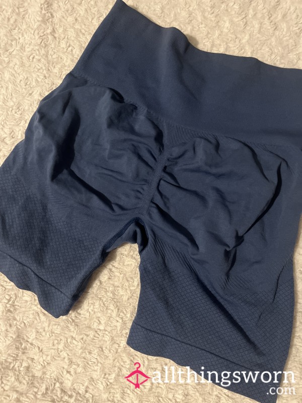 Sweaty Blue Scrunch B*m Gym Shorts
