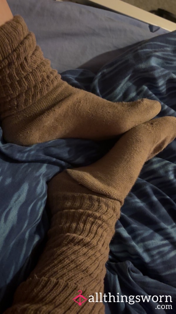 Sweaty Brown Slouch Socks
