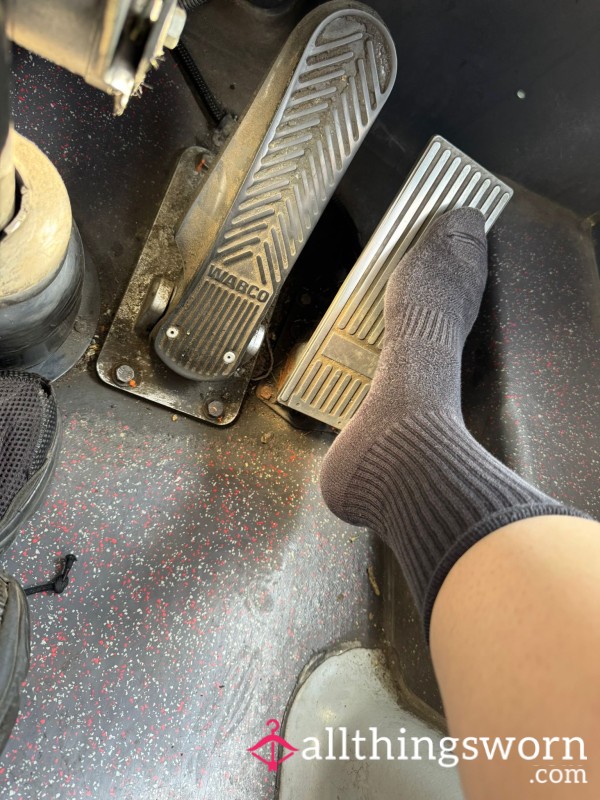 Sweaty Bus Driving Feet