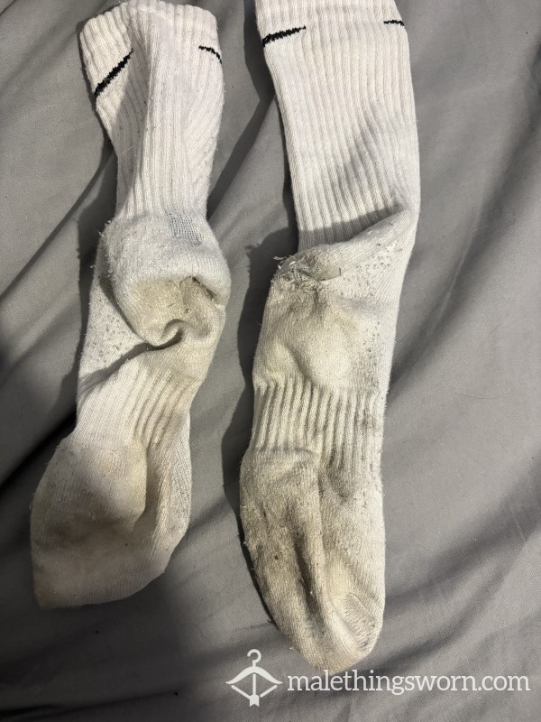 Sweaty Dirty  Gym Nike Socks With Holes