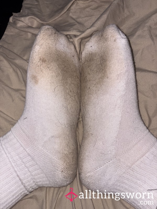 Sweaty, Dirty, Old Socks! Worn For 5 Days Straight! I Went Shopping, To The Gym, And Even Slept In Them!