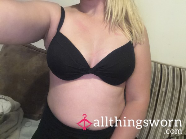 Sweaty Dirty Well Worn Black Bra