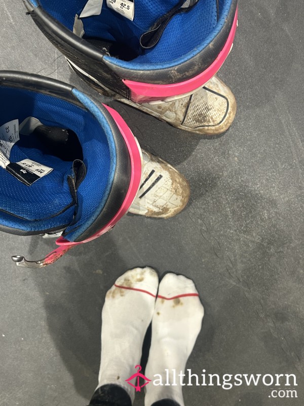 Sweaty, Dirty White Motocross Socks