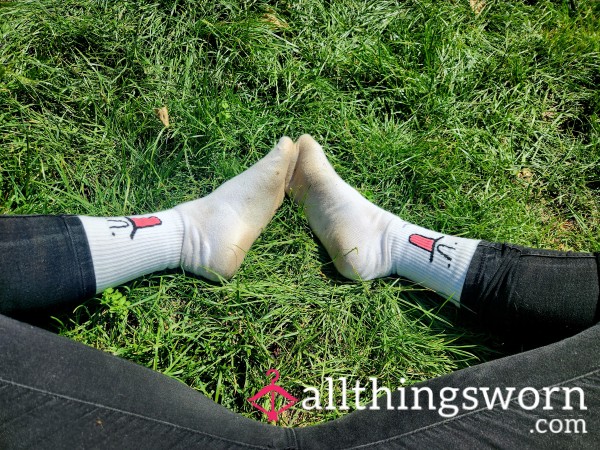 🧦 Sweaty Emoji Socks – Worn For 2 Days (Padel + Gardening) – Scent Sealed Just For You