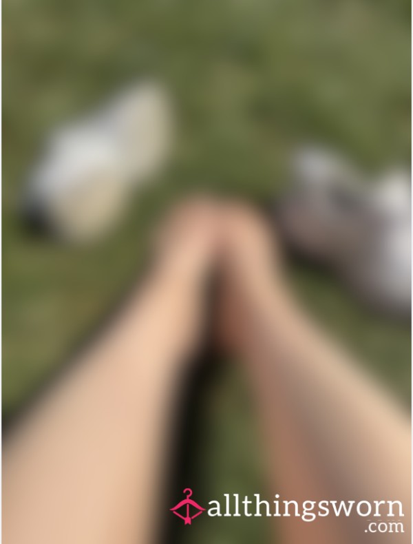 Sweaty Feet Getting Air At The Park
