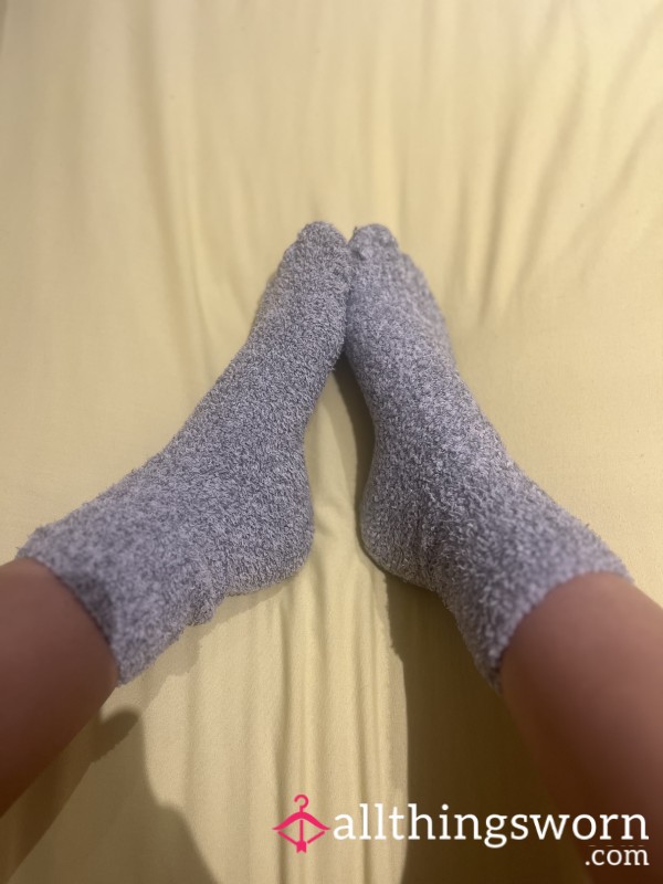 Sweaty Fluffy Bed Socks, Worn All Night!