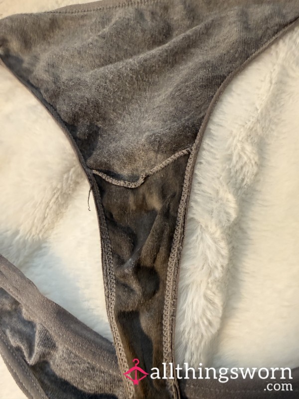 Sweaty Gray Thong