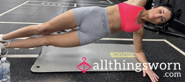 Sweaty Grey Gym Shorts – Worn During My Workout Just For You 🩶🔥