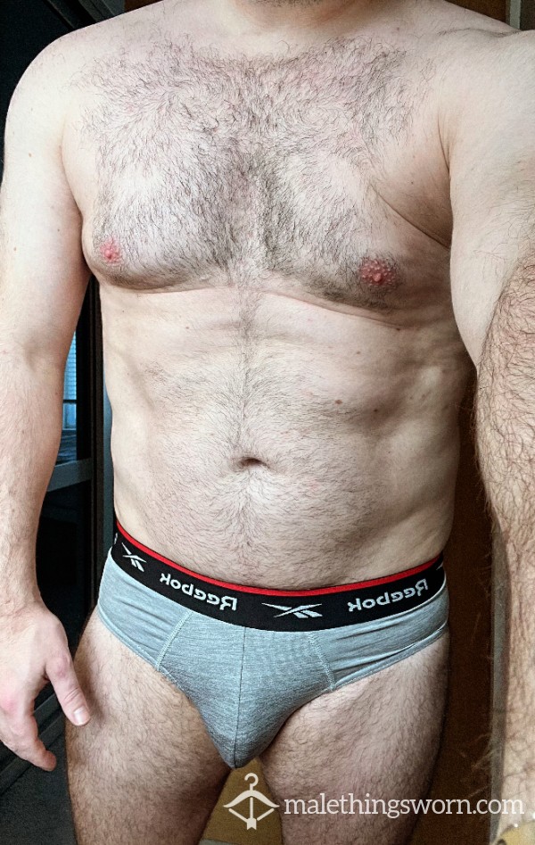 Sweaty Grey Nylon Reebok Briefs