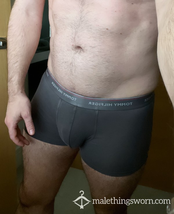 Sweaty Grey Tommy Boxers Well Worn