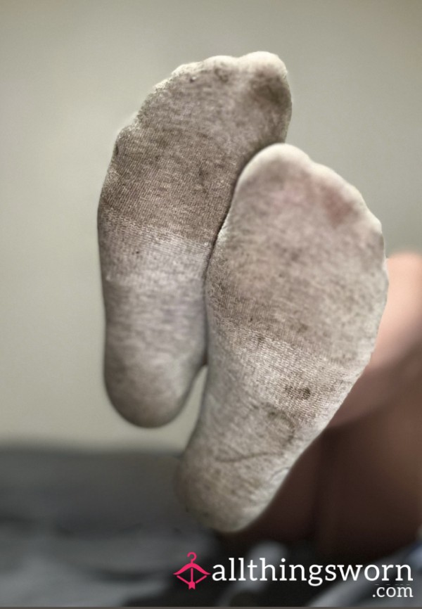 Sweaty Grey Work Socks