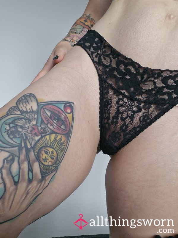 Sweaty Gym Lace Thong Worn For 2 Days