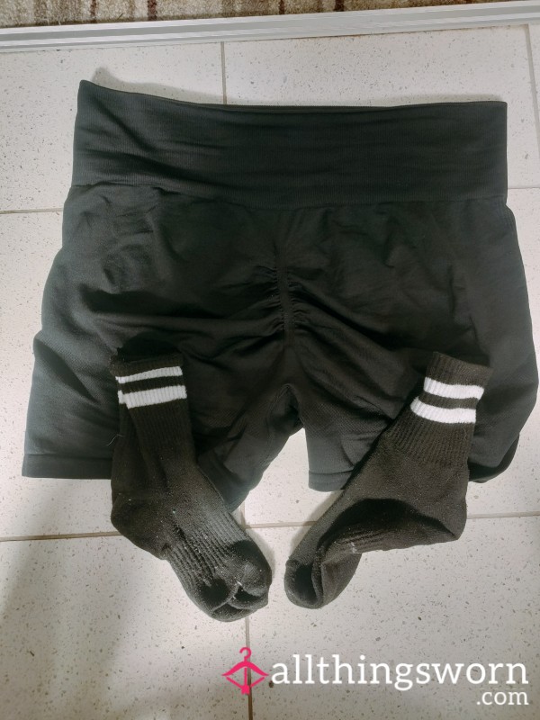 Sweaty Gym Shorts And Socks