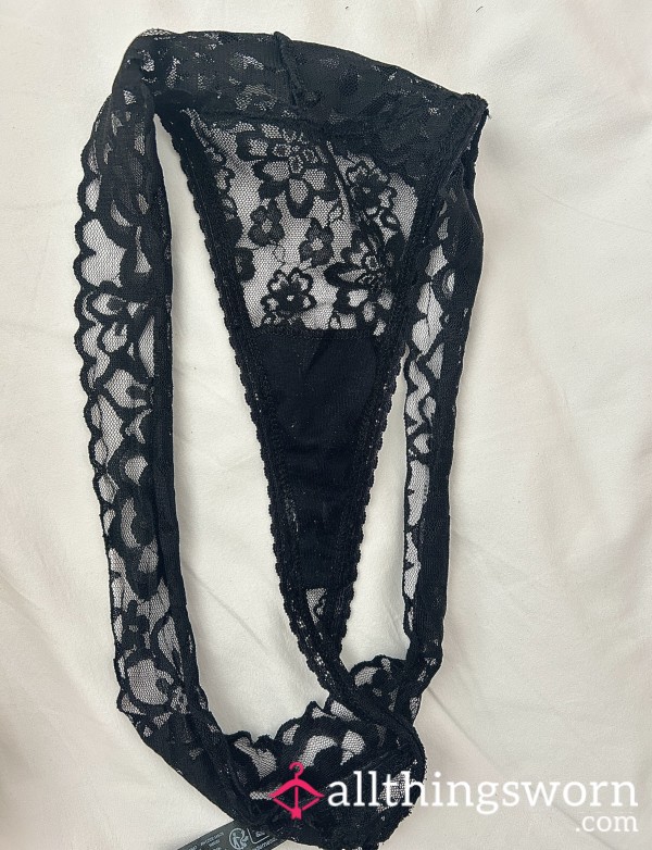 Sweaty Gym Thong - Black
