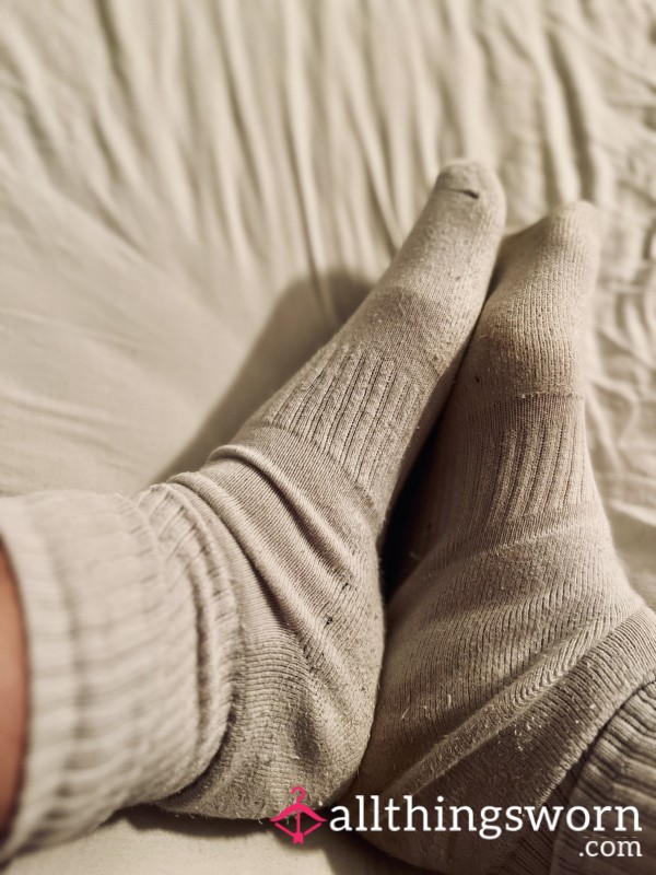 Sweaty Gym Workout Socks Worn By Goddess