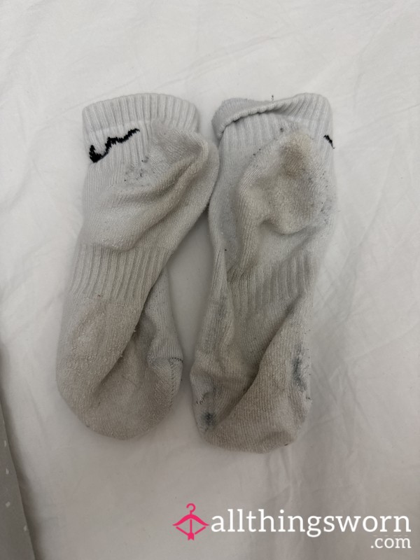 Sweaty Hard Worked Nike Socks Worn All Shift.