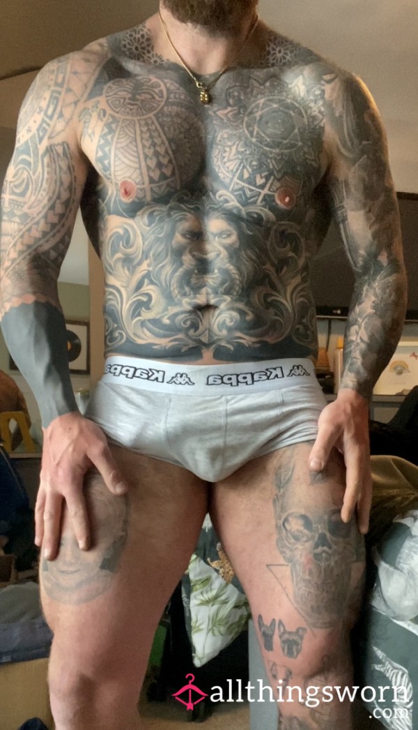 Sweaty Light Grey Boxers Been To The Gym/work