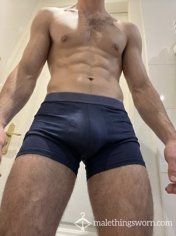 Sweaty Navy CK Boxers 🌀