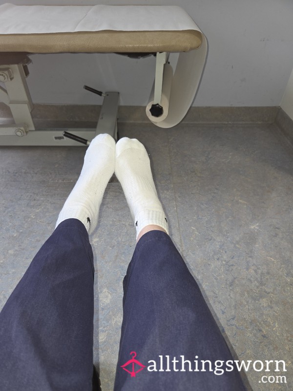 Sweaty  Nurses White Ankle Socks