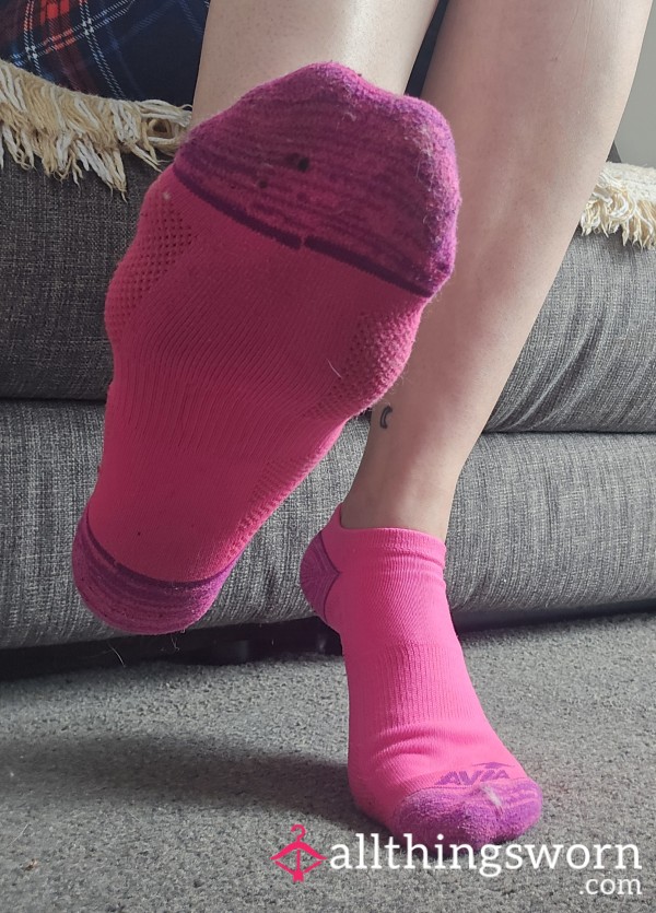 Sweaty Pink Gym Socks