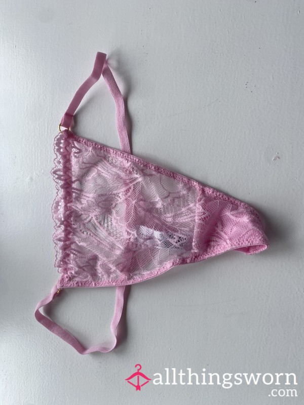 Sweaty Pink Holiday Thong🫦💦