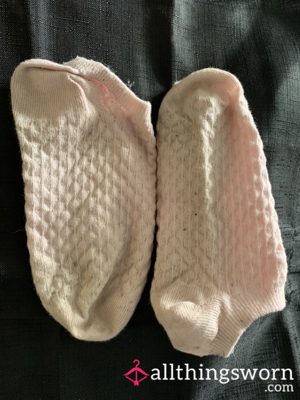 Sweaty Pink Trainer Socks