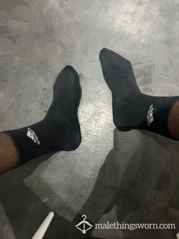 Worn Adidas Socks, 48 Hour Wear & 5 Mile Run