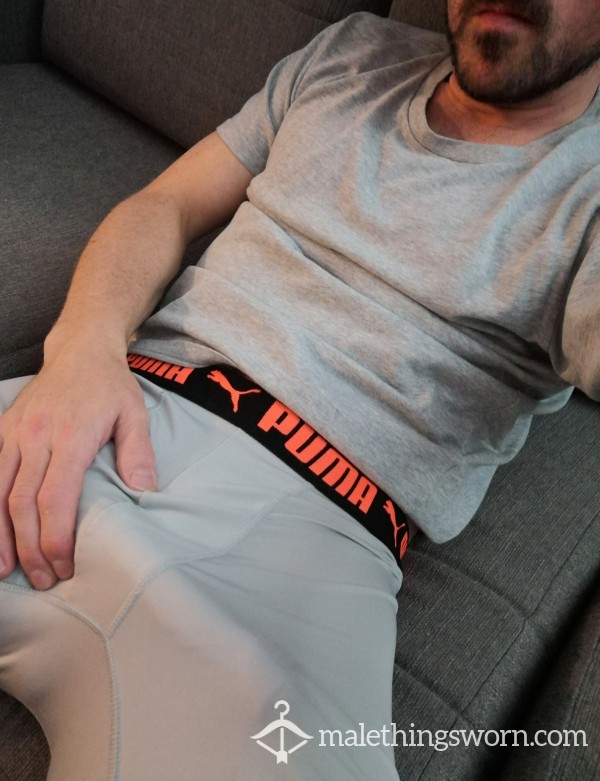Sweaty Puma Briefs With A Thick Load.