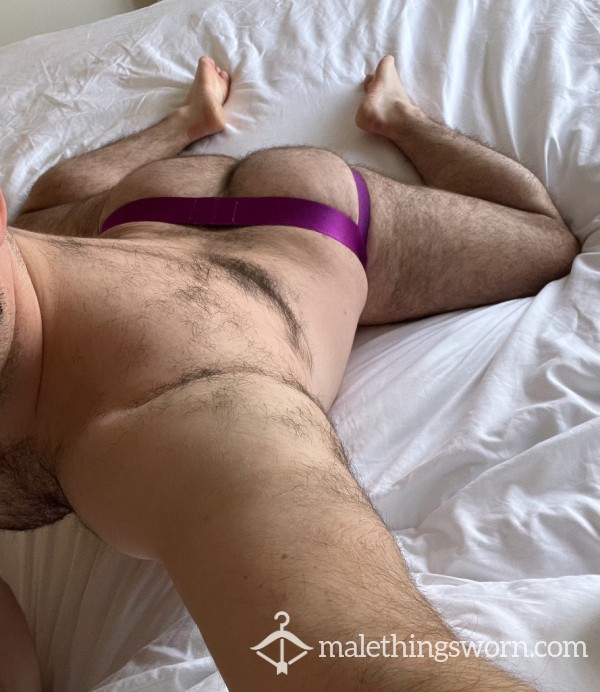 Sweaty Purple Jockmail Jockstrap