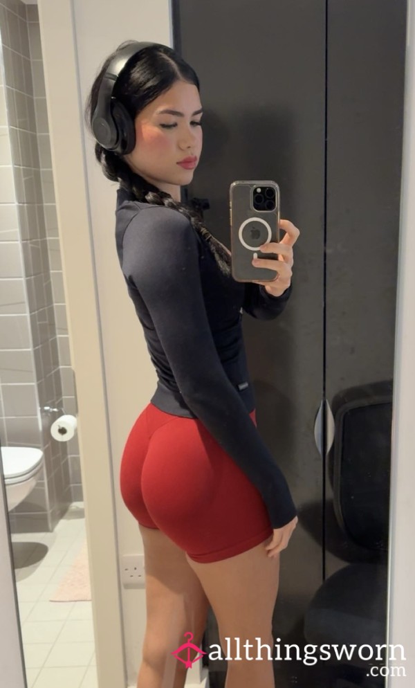 Sweaty Red Gym Shorts