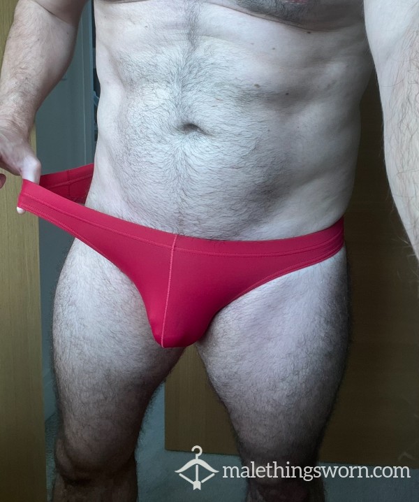 Sweaty Red Lycra Briefs