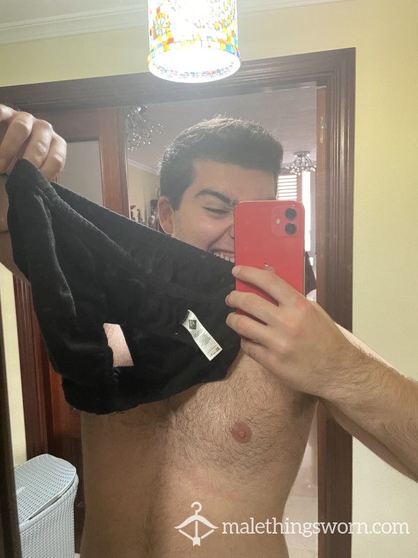 Sweaty, Semen-stained Black Underwear