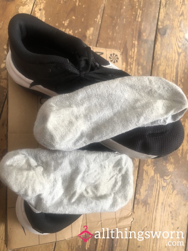 Sweaty Smelling Grey Gym Trainer Socks