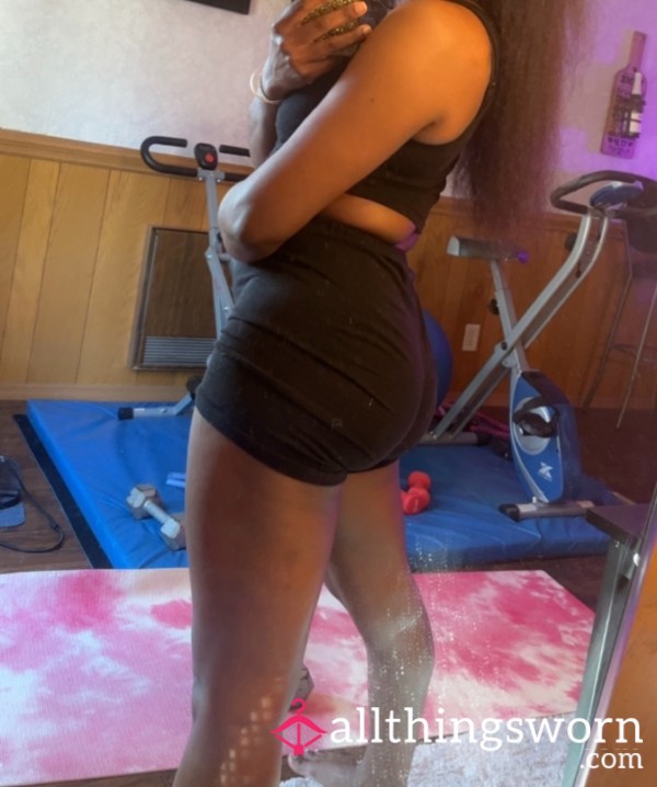 Sweaty Spandex Gym Shorts